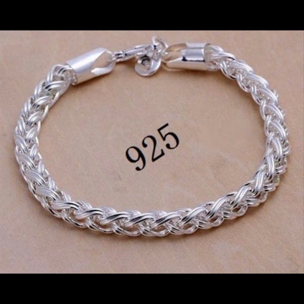 New Classic Silver Rope chain beacelet - Picture 3 of 6
